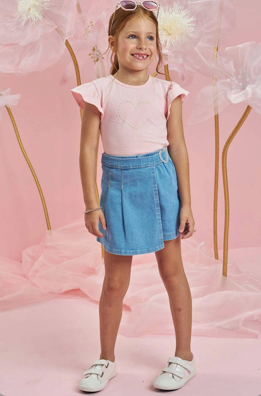 Short pollera de jeans